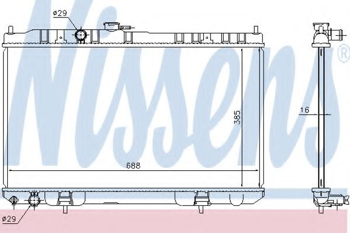 Радиатор NS ALMERA CLASSIC(06-)1.5 i(+)[OE 2140095F0C] Nissens (68751) - изображение 1