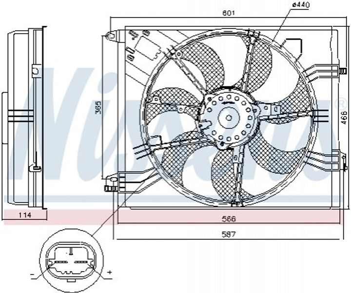 RN MEGANE IV (15-) 1.2 TCE Вентилятор Nissens (85948) - зображення 1