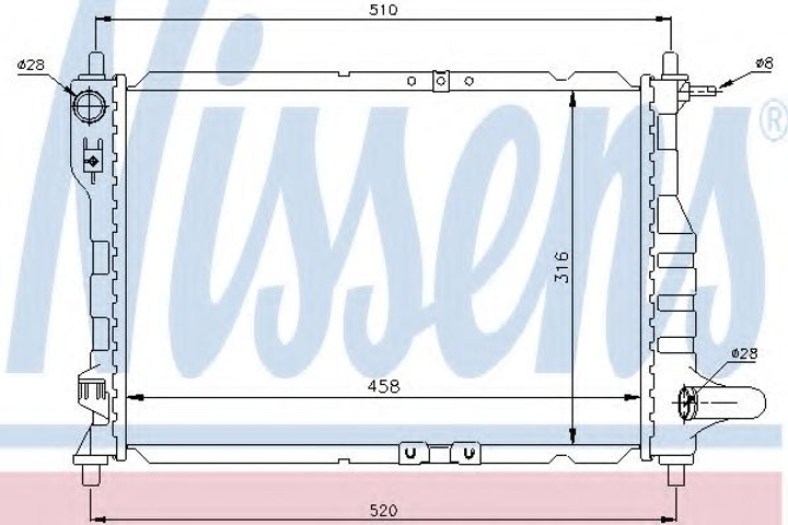 Радіатор CT/GMC MATIZ(05-)0.8(+)[OE 96477777] Nissens (61630) - зображення 1