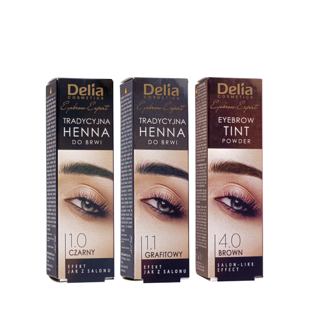 Краска для бровей на основе хны Delia Cosmetics Henna 2 грамма Коричневая оттенок 4.0 - изображение 4