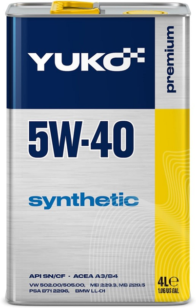 Моторна олива YUKO Synthetic 5w40 SN/CF 4 - Фото 1 Моторна олива YUKO Synthetic 5w40 SN/CF 4 - зображення 1