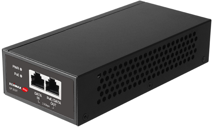 Інжектор PoE Edimax GP-203IT IEEE 802.3bt 2.5 Gigabit PoE++ Black - зображення 1