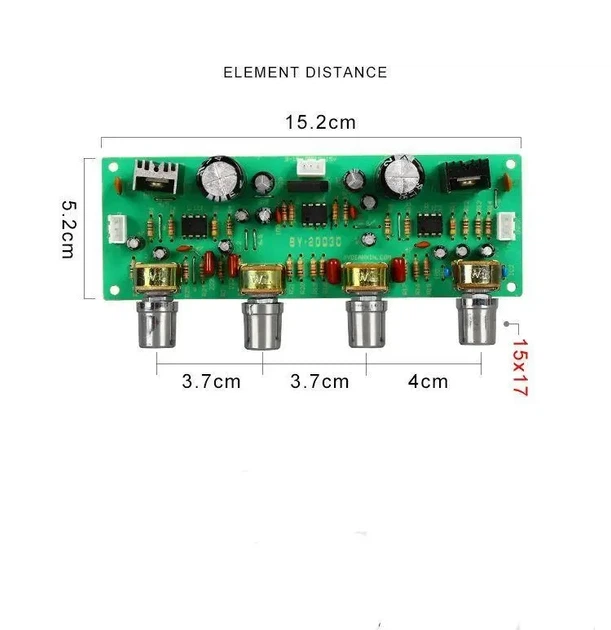 Предварительный аудио усилитель звука AC12-15В NE4558 Hi-Fi - Фото 4 Предварительный аудио усилитель звука AC12-15В NE4558 Hi-Fi - изображение 4