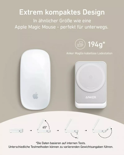 Станція магнітна зарядна Anker MagGo 15 Вт 3-in-1 White (194644157265) - зображення 5