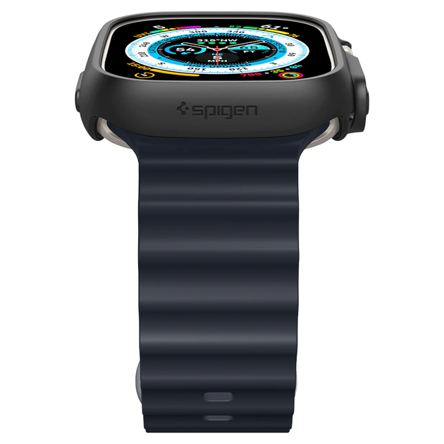 Чохол-накладка Spigen для Apple Watch Ultra (49mm) Thin Fit, Black - зображення 6