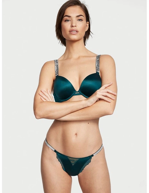 Бюстгальтер Victoria's Secret Shine Strap Push-Up Bra 34C Смарагдовий (26609640) - Фото 2 Бюстгальтер Victoria's Secret Shine Strap Push-Up Bra 34C Смарагдовий (26609640) - изображение 2
