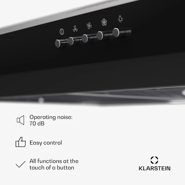 Кухонная вытяжка Klarstein Contempo 90 Черный Б/У - изображение 5