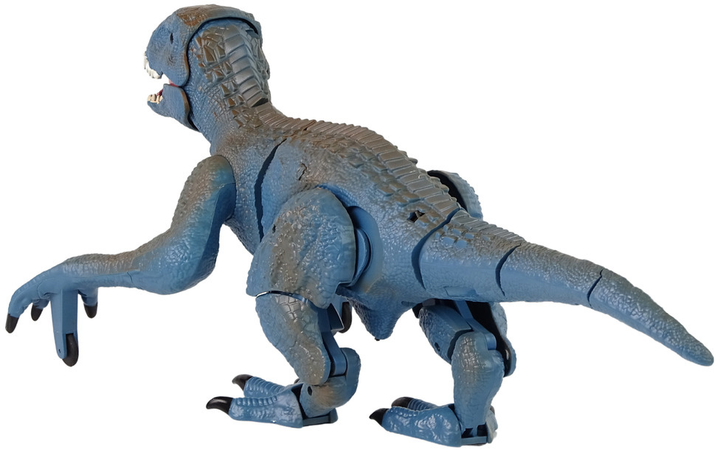 Dinozaur zdalnie sterowany LEAN Toys Welociraptor z dźwiękiem Niebieski (5905214970277) - obraz 4