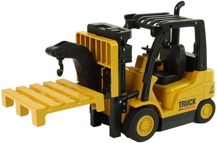 Wózek widłowy zdalnie sterowany LEAN Toys z paletą 1:18 Żółty (5904665992296) - obraz 3