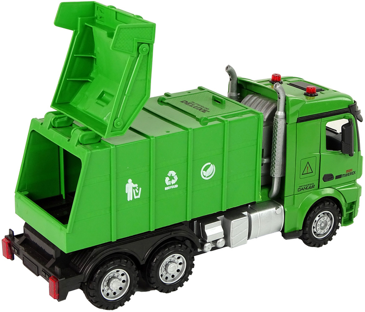 Śmieciarka zdalnie sterowana LEAN Toys Zielona (5905515355391) - obraz 4