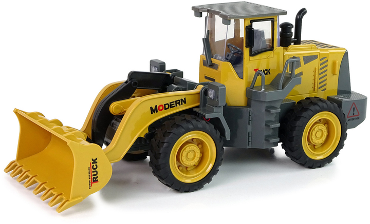 Koparka zdalnie sterowana LEAN Toys na gumowych kołach 1:16 Pomarańczowo-czarna (5905214973957) - obraz 3