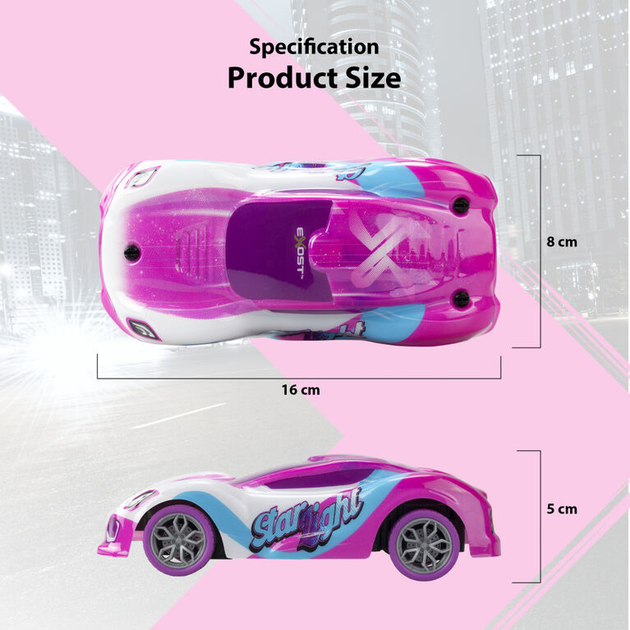 Samochód wyścigowy zdalnie sterowany Dumel Star Light Różowy (4891813206422) - obraz 6