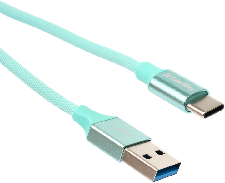 Кабель ColorWay USB Type-C 2.4A 2 m Mint (CW-CBUC008-MT) - зображення 4