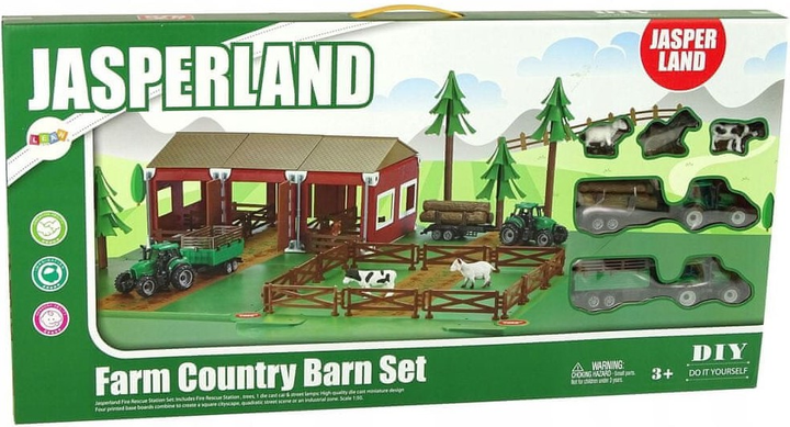 Farma z akcesoriami Leantoys Barn Animal Homestead Farm Dwa traktory (5904204758109) - obraz 1