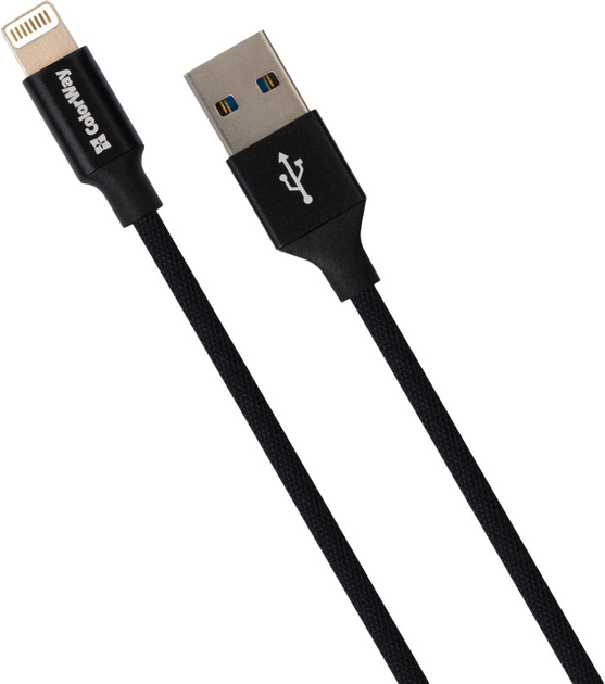 Kabel ColorWay USB-Lightning 1m Czarny (4823094913027) - obraz 2