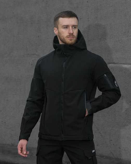 Куртка Softshell BEZET Робокоп 2.0 чорний - 4XL - зображення 1