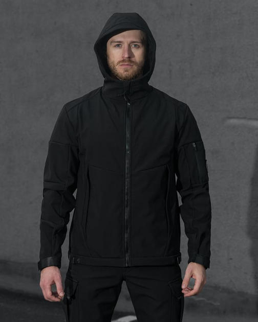 Куртка Softshell BEZET Робокоп 2.0 чорний - 4XL - зображення 2