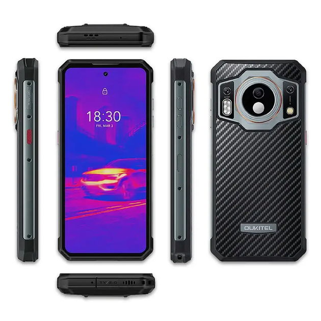 Протиударний смартфон Oukitel WP21 Ultra 12/256GB 9800mAh Тепловизор Black - Фото 2 Протиударний смартфон Oukitel WP21 Ultra 12/256GB 9800mAh Тепловизор Black - зображення 2