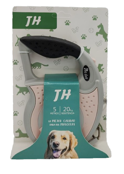 Поводок-рулетка TH Pet Dog для собак до 20 кг, 5м, Розовый - изображение 3