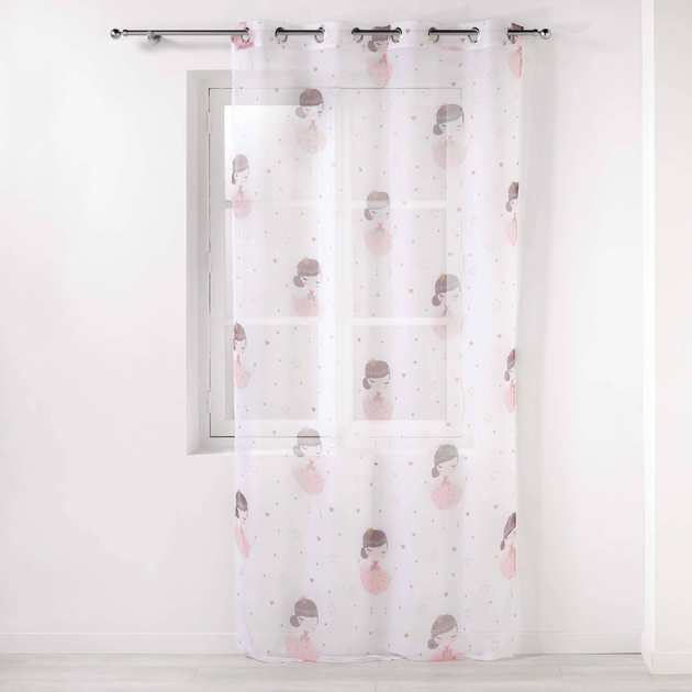 Zasłona do pokoju dziecięcego Douceur D'interieur Petite Princesse na przelotkach 140 x 240 cm (3574386268202) - obraz 5