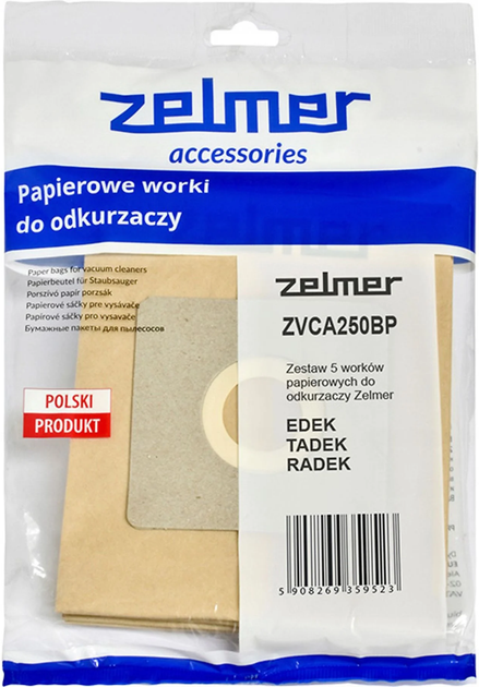 Zestaw worków Zelmer ZEL/ZVCA250BP - obraz 1