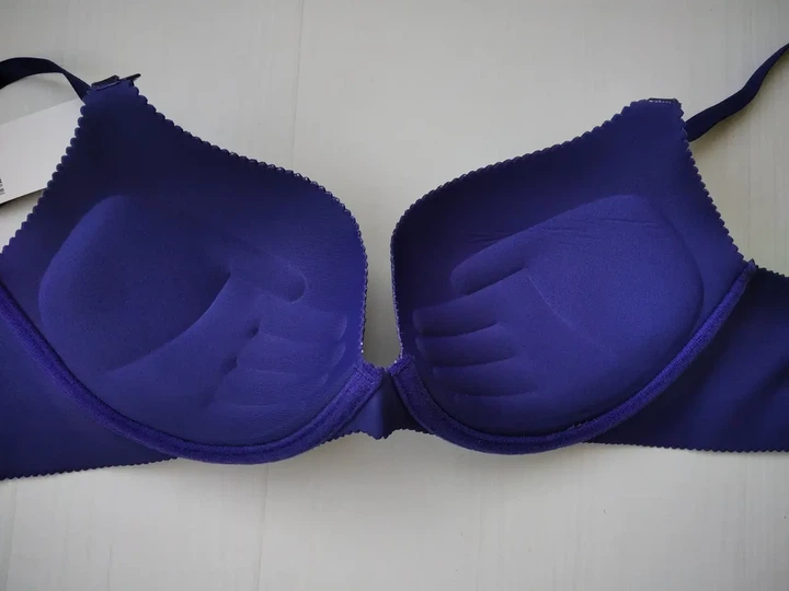 Бюстгальтер безшовний push up рука Адама Miss Luna 8506 розмір 80 В синій - изображение 2
