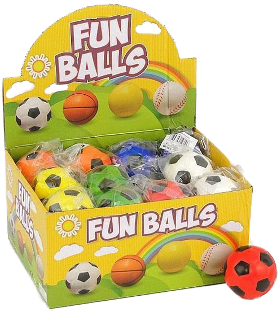 Pakowanie zabawek antystresowych Adar Fun Balls Piłka 6 cm 24 szt (5901271465503) - obraz 1