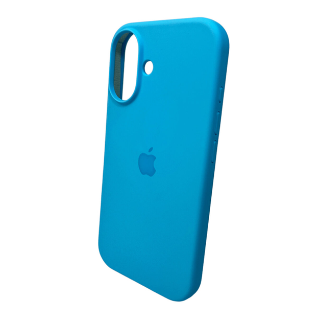Защитный чехол-накладка Silicone Full Case AA Open Cam для Apple iPhone 16 Surf Blue (FullOpeAAi16-38) - изображение 3