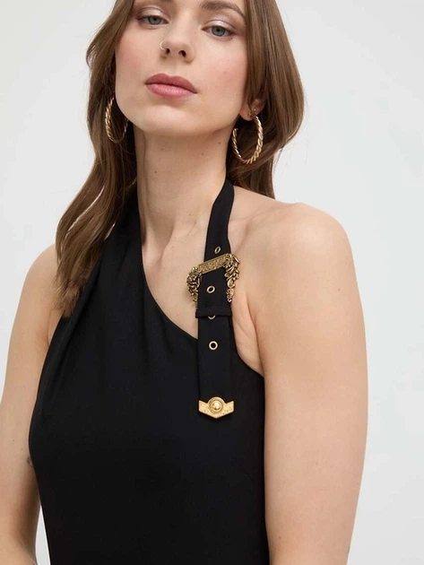 Sukienka damska midi wieczorowa letnia Versace Jeans Couture vjc76hao917n0302899 42 Czarna (8052019714661) - obraz 4