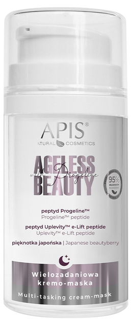 Zestaw do pielęgnacji twarzy Apis Ageless Beauty Krem na dzień hydrożelowy 50 ml + Kremo-maska wielozadaniowa na noc 50 ml (5901810051631) - obraz 2