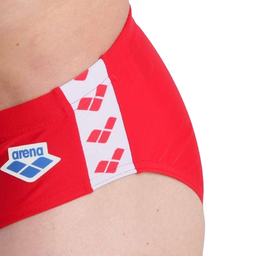 Мужские плавки для плавания в бассейне Arena icons swim briefs solid (005049-450) 75 красный - изображение 7