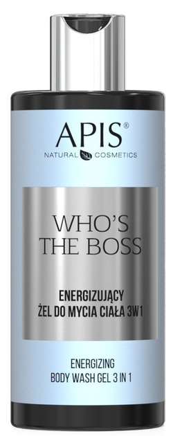 Zestaw kosmetyków do pielęgnacji dla mężczyzn Apis Who's the Boss energizujący Żel do mycia ciała 3 w 1 300 ml + Krem do ciała i dłoni 300 ml (5901810051617) - obraz 2