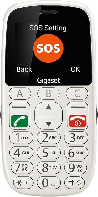 Telefon komórkowy Gigaset GL390 DualSim Pearl White (S30853-S1177-R103) - obraz 1