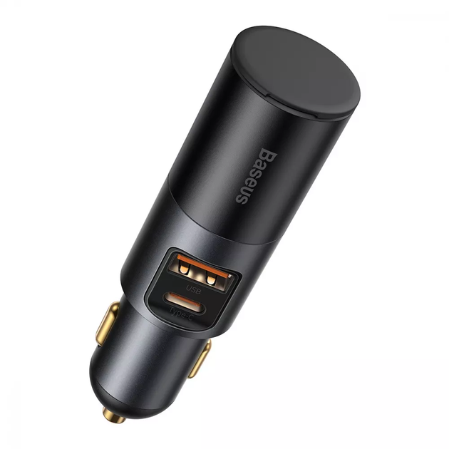 Автомобільний зарядний пристрій Baseus Share Together 120W з портом прикурювача QC4+ PD3.0 PPS (USB + Type-C) - Фото 5 Автомобільний зарядний пристрій Baseus Share Together 120W з портом прикурювача QC4+ PD3.0 PPS (USB + Type-C) - зображення 5