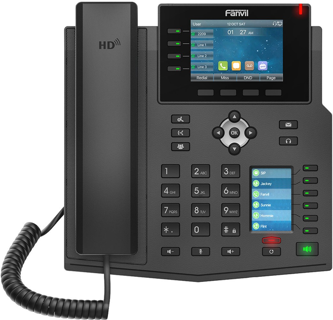 Telefon IP Fanvil X5U V2 Black - obraz 1