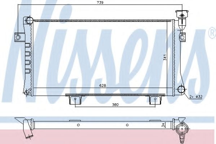 Радиатор вод. охлажд. ВАЗ 21213 пр-во Nissens Nissens (623556) - изображение 1