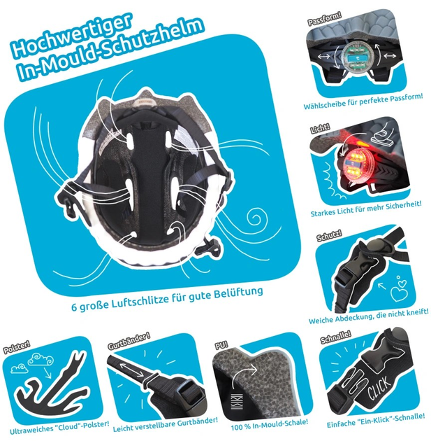 Kask dla dzieci Crazy Safety Shark 49-55 cm Różowy (0826710895879) - obraz 6
