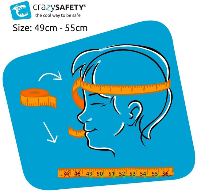 Kask dla dzieci Crazy Safety Chameleon 49-55 cm Ciemno-niebieski (5744001767429) - obraz 5