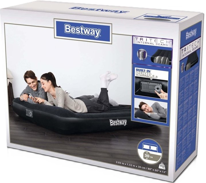 Надувний матрац Bestway Tritech 67464 203 x 152 x 30 см (6942138985542) - зображення 1