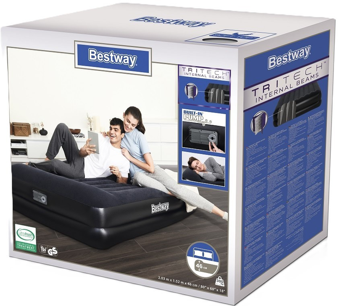 Łóżko dmuchane Bestway 67403 203 x 152 x 46 cm (6942138985481) - obraz 1