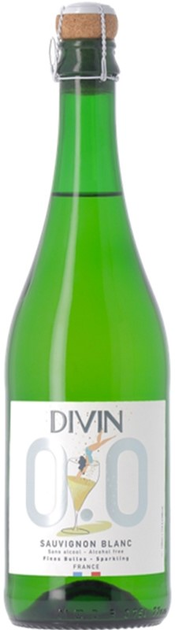 Безалкогольний ігристий напій Divin Sauvignon Blanc Sparkling білий 0.75 л 0% (3760189782131) - зображення 1