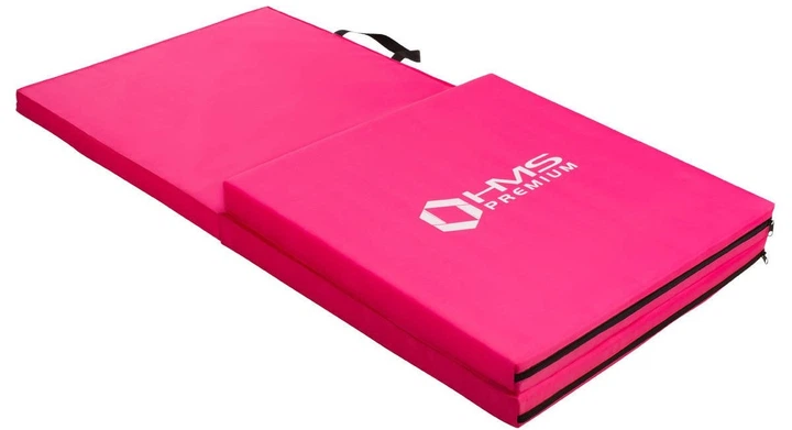Мат гімнастичний HMS Premium MGS02 180 x 60 x 5 см Pink (5907695592504) - зображення 9