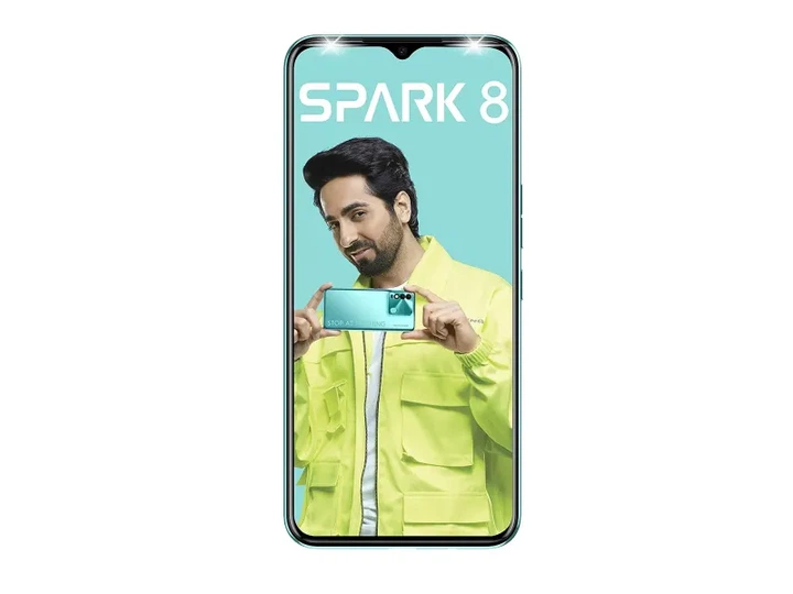 Смартфон Tecno Spark 8 KG6k 4/64GB Turquoise Cyan - изображение 2