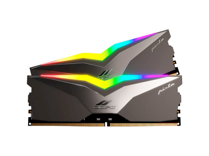 Пам'ять для настільних комп'ютерів OCPC 32 GB (2x16GB) DDR5 6000 MHz Pista Titanium/Silver (MMPT2K32GD560C40T) - изображение 3