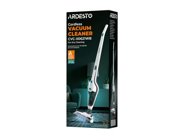 Вертикальний + ручний пилосос (2в1) Ardesto CVC-X0621WB - изображение 4