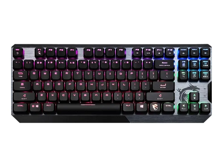 Клавіатура гравця MSI Vigor GK50 Kailh Low Profile White Clicky TKL USB (S11-04US272-GA7) - зображення 1