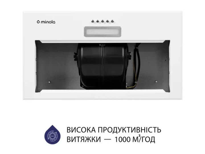 Витяжка Minola HBI 5614 WH 1000 LED - изображение 6