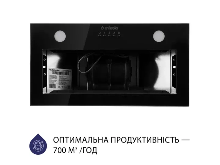 Витяжка Minola HBI 52622 BL GLASS 700 LED - Фото 6 Витяжка Minola HBI 52622 BL GLASS 700 LED - изображение 6