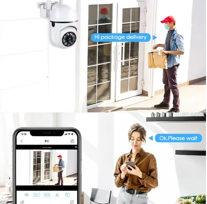 Беспроводная IP-камера 2.4G PTZ WIFI 2K IP Camera V360 с удаленным доступом + блок питания White - изображение 3