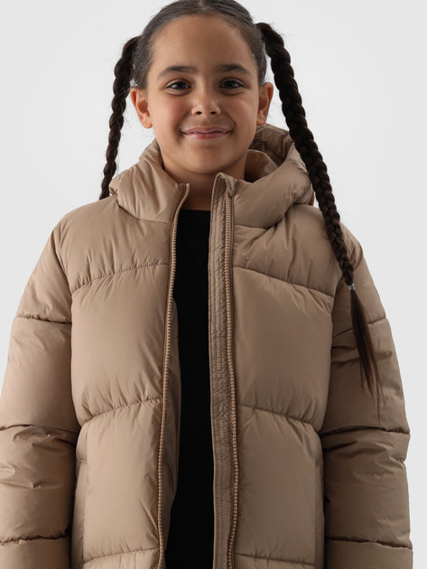 Куртка зимова дитяча 4F DOWN JACKET F455 146 Бежевий 4FJWAW24TDJAF455-83S - изображение 4